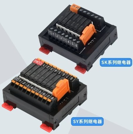 Relay 8 Channel Board - SK/SY リレーモジュール PLC アンプ DIN レール