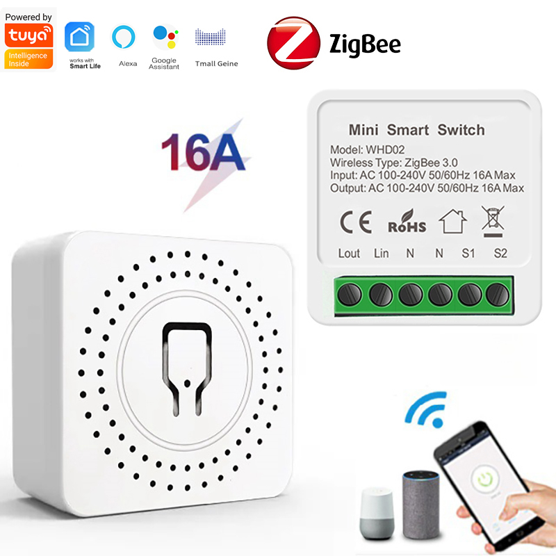 Diy Home Automation Controller - Tuya ミニライト スマートDIYスイッチ Zigbee 2ウェイ 16A