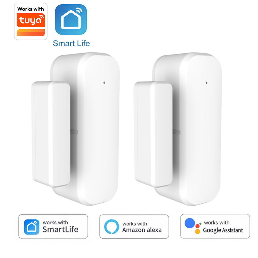 Home Automation Technology - Tuya Wi-Fi スマートドアおよび窓センサー 磁気スイッチ付き Alexa および
