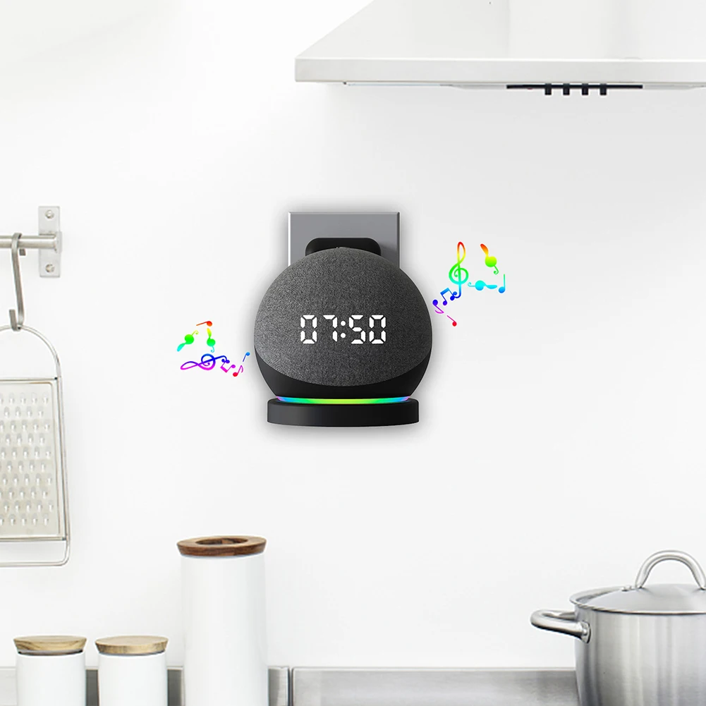 Amazon Speaker Echo Dot 5 - プラスチック製スピーカーウォールマウント,ケーブル管理,省スペーススタンド,Amazon Echo Dot 5,4用アクセサリー