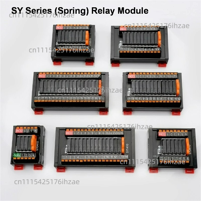 Relay 8 Channel Board - SK/SYシリーズリレーモジュールPLCアンプDINレールボードプラグインリレー4/6/8/10/12/14/16チャンネル5V/12V/24V NPN/PNP対応