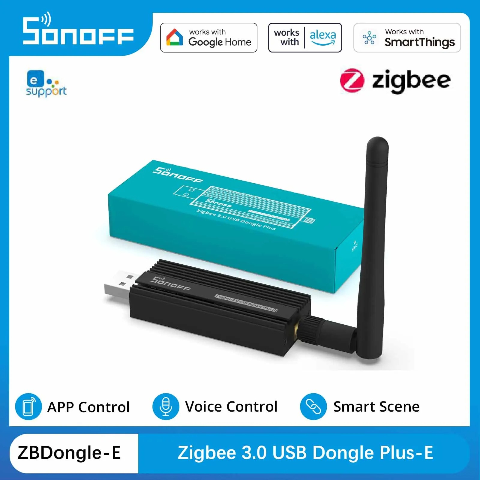 Zigbee Coordinator Stick - Sonoff Zigbee 3.0 USBドングルプラス Zbdongle-E SonoffドングルE