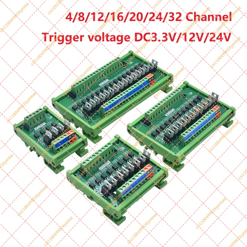 Relay 8 Channel Board - PLC出力アンプ ソリッドステートリレーボード 4/8/12/16/20/24/32チャンネル、DC 3.3V-24V トリガー NPN