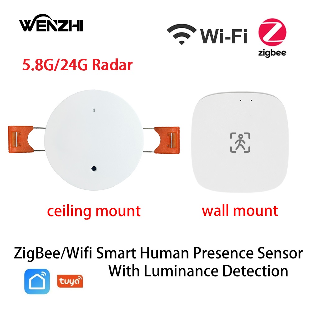 Home Automation Technology - ZigBee Wifi MmWave 人間存在モーションセンサー輝度/距離検出 5/110/220V Tuya