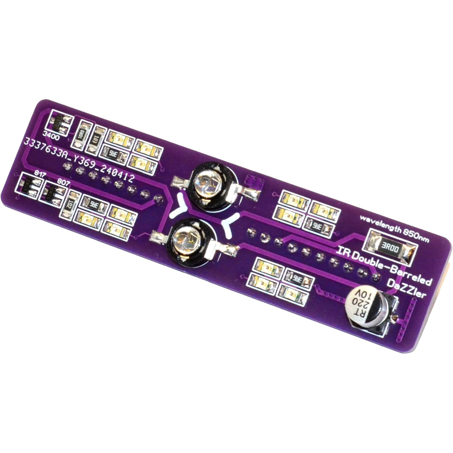 Ir Blaster Universal - 新しい強化型ダブルバレルIR LEDブラスターダズラー850nm、Flipper Zero対応、ユニバーサルリモート機能搭載