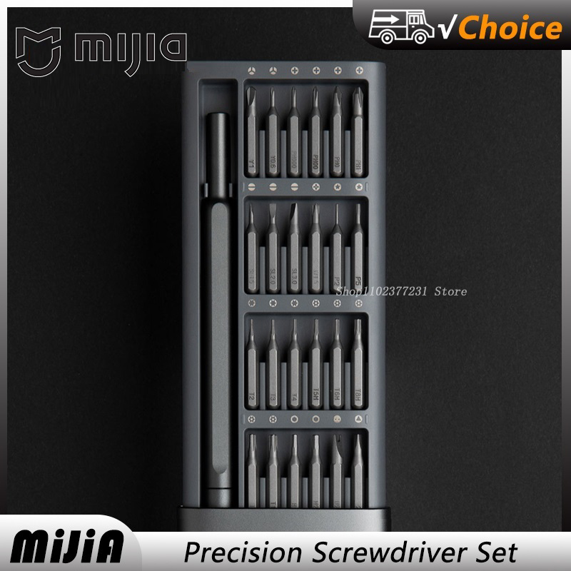 Home Automation Diy Kit - 新しいMIJIA日常用ドライバーキット24精密磁気ビットアルミボックスDIYスクリュードライバーセットスマートホーム用