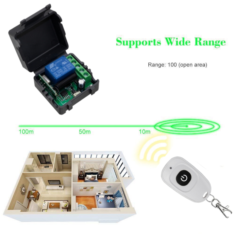 433MHz DIY ワイヤレススイッチ DC 12V 1C - Diy Home Automation Controller のレビューと価格