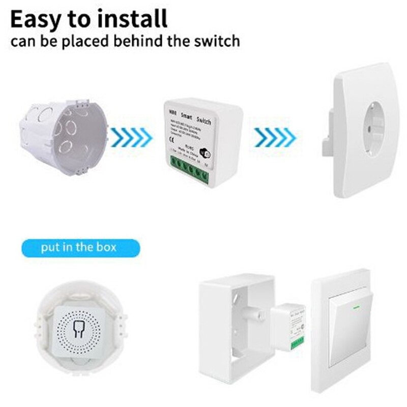 Tuya 16A ミニWiFiスマートスイッチ DIY 2ウ - Diy Home Automation Controller のレビューと価格