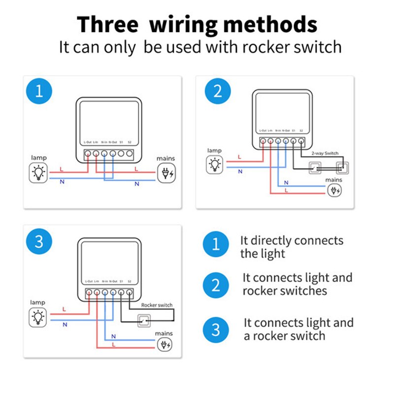 Tuya 16A ミニWiFiスマートスイッチ DIY 2ウ - Diy Home Automation Controller のレビューと価格