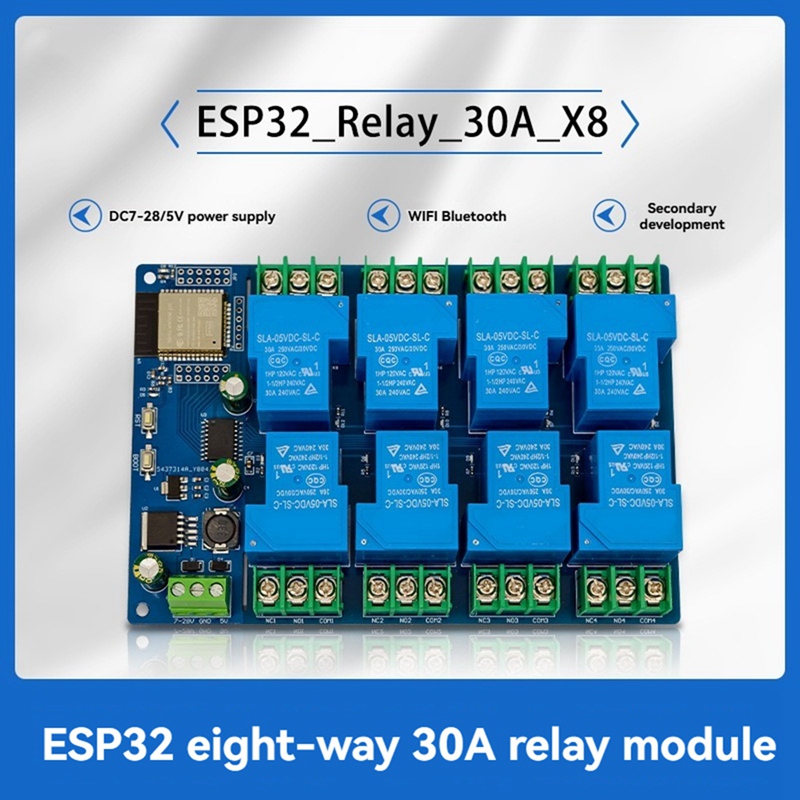8 チャンネル リレー モジュール 30A DC7-28/5 - Relay 8 Channel Board のレビューと価格