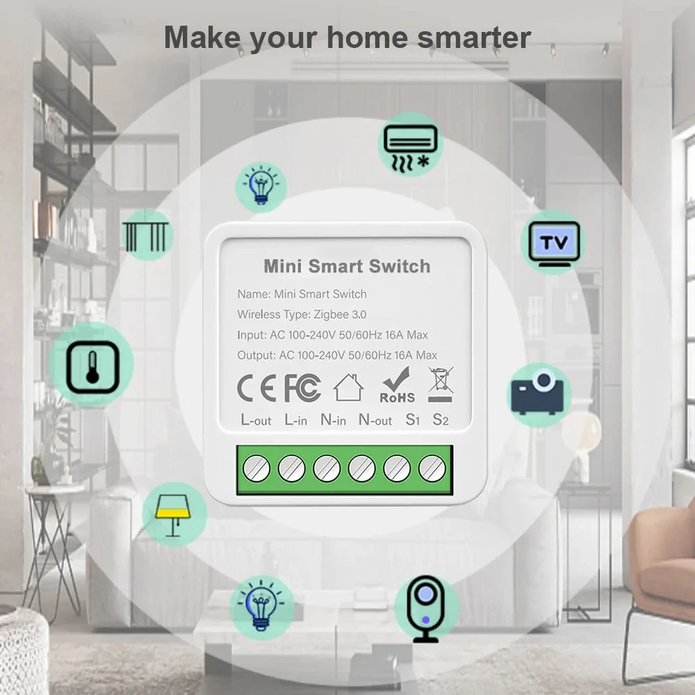 ミニ WIFI Zigbee3.0 スマートスイッチ DIY - Diy Home Automation Controller のレビューと価格