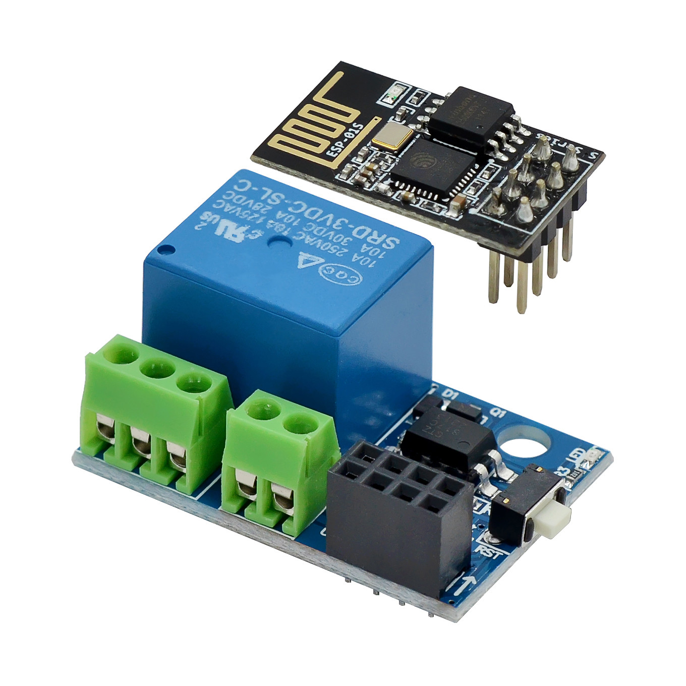 ESP-01S WiFi リレーモジュール 5V 10A ス - Home Automation Diy Kit のレビューと価格
