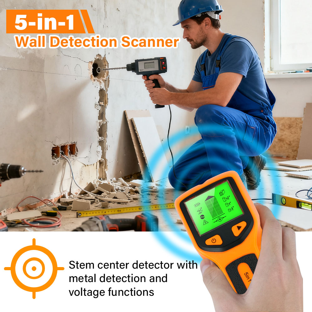 新型5-in-1壁検知器 ハンドヘルドネジ・柱検知器 電源線 - Water Leak Detector Wired のレビューと価格