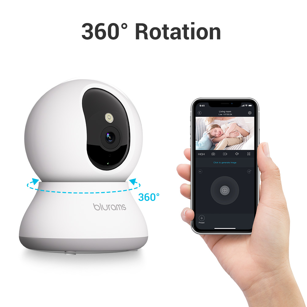 ブルーラムズ ペットカメラ 2K、360 °   屋内セキュ - Eufy Camera E220 のレビューと価格