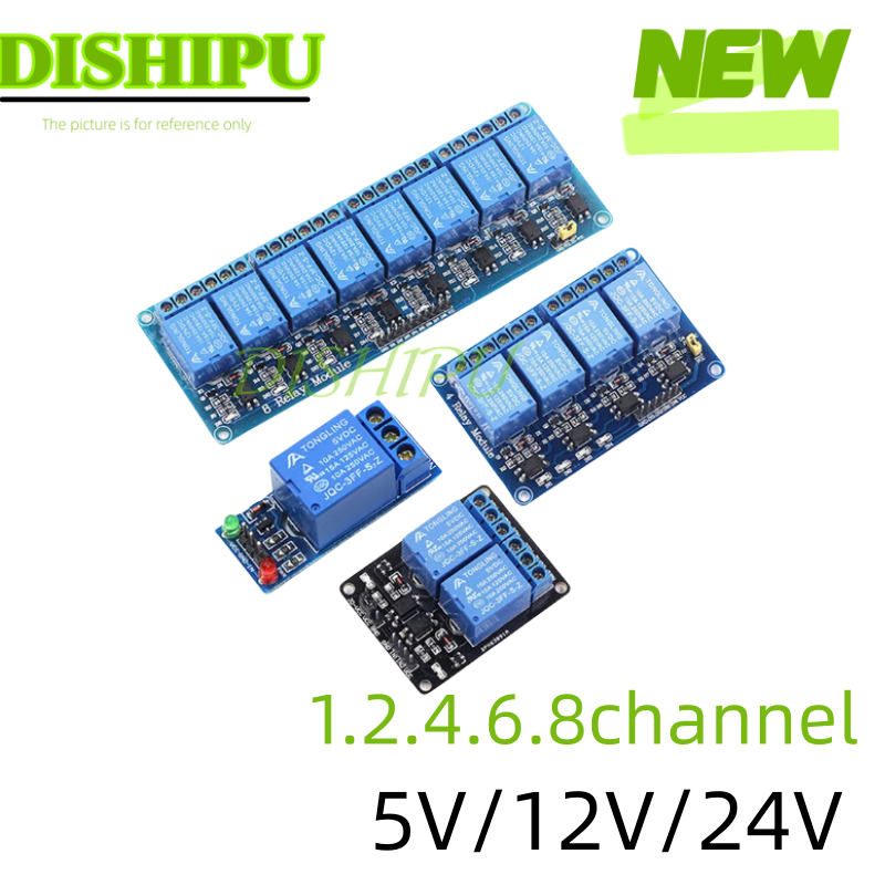 DC 5V 12V 24V 1 2 4 6 8チャンネルリレ - Relay 8 Channel Board のレビューと価格