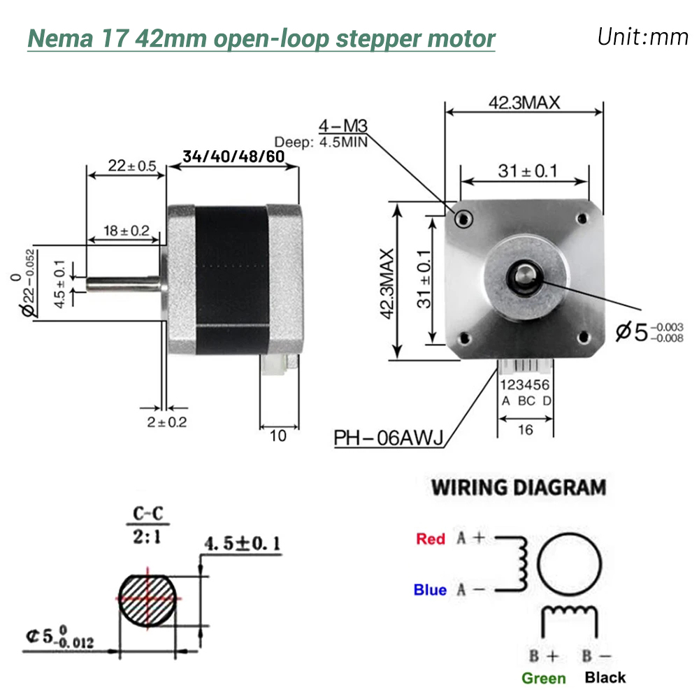Nema17 ステッピングモーター 42 モーター 4 リー - Diy Automation のレビューと価格