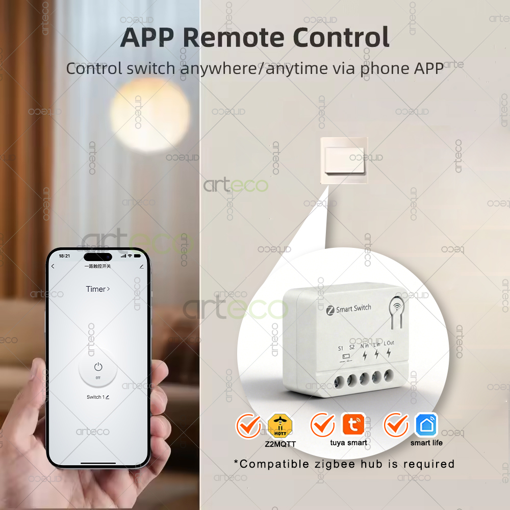 10A Zigbee ミニスマートスイッチモジュール DIY - Diy Home Automation Controller のレビューと価格